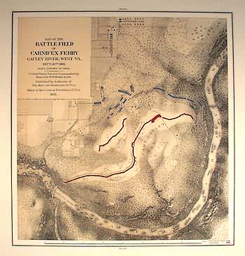 Map of the Battle Field of Carnifex Ferry Gauley River