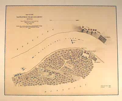 Map of the Battlefield Near Belmont Missouri