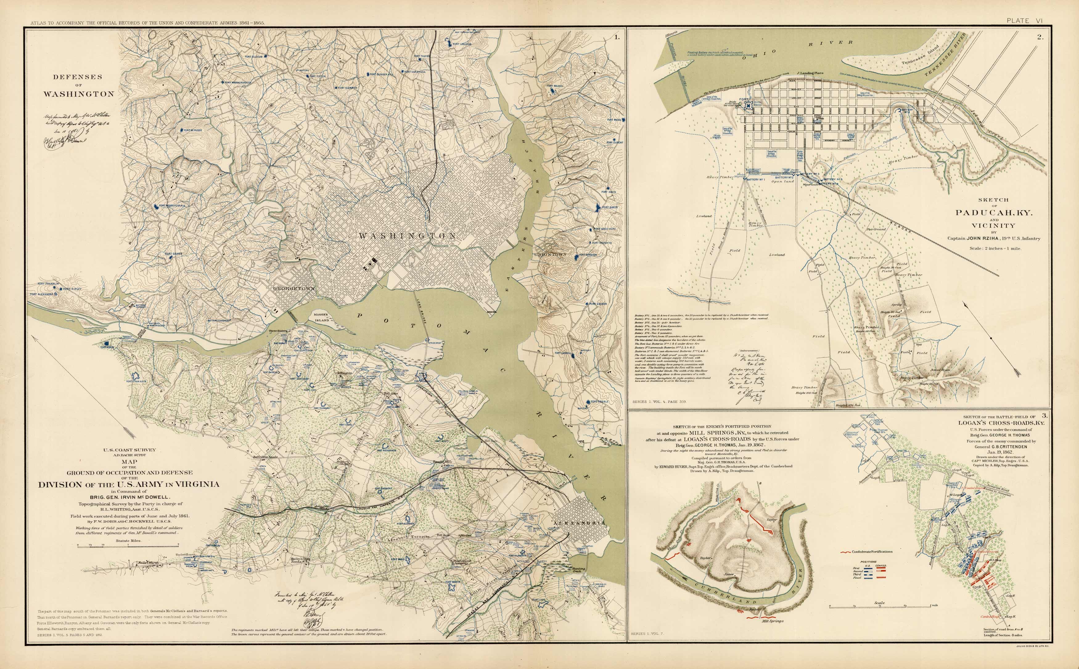 Civil War Atlas; Plate 6; Defenses of Washington