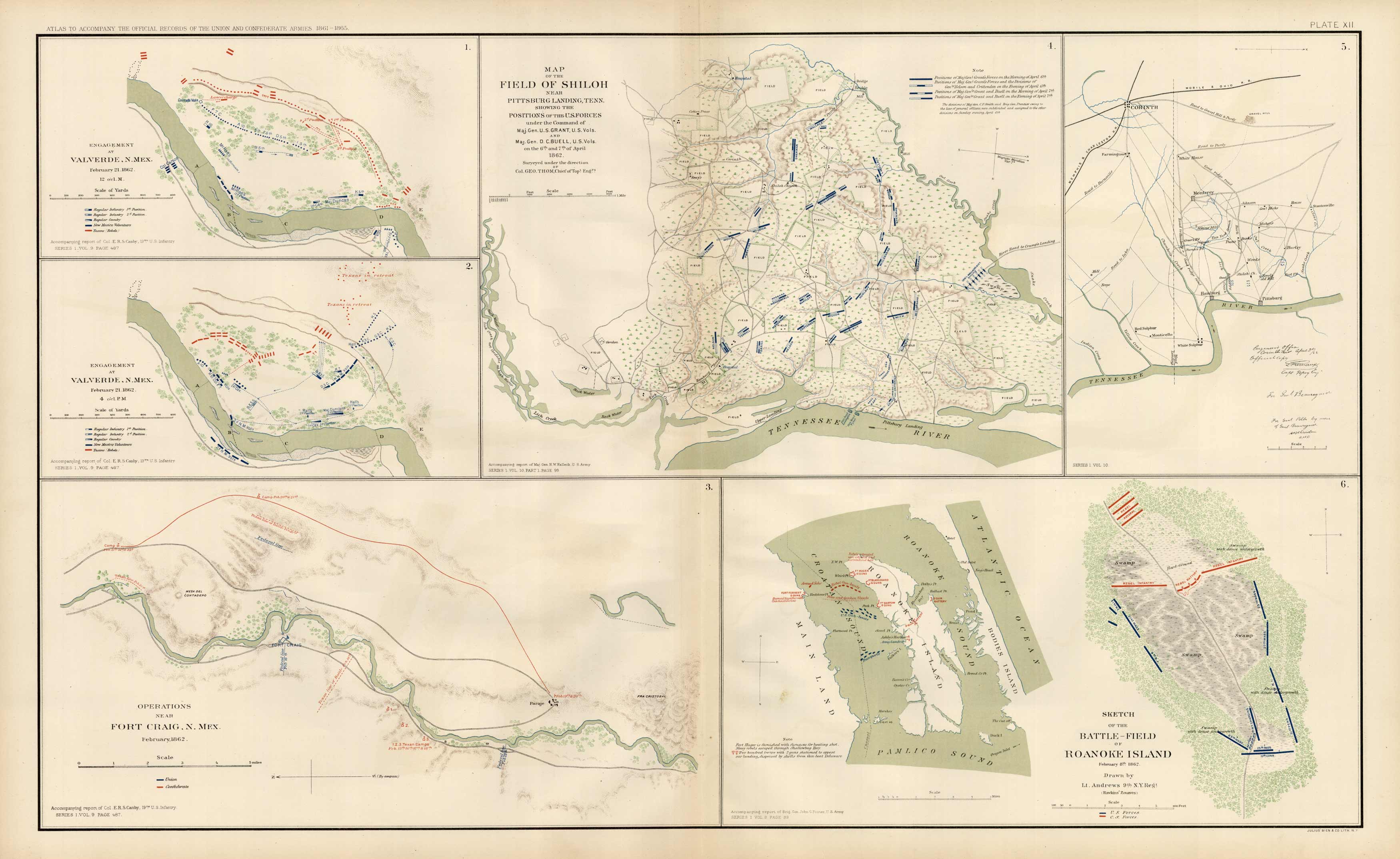 Civil War Atlas; Plate 12; Shiloh Civil War Atlas; Plate 12; Shiloh