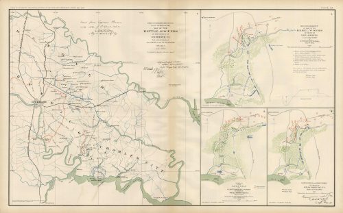 Civil War Atlas; Plate 20; Map of Battle-Grounds near Richmond and Williamsburg