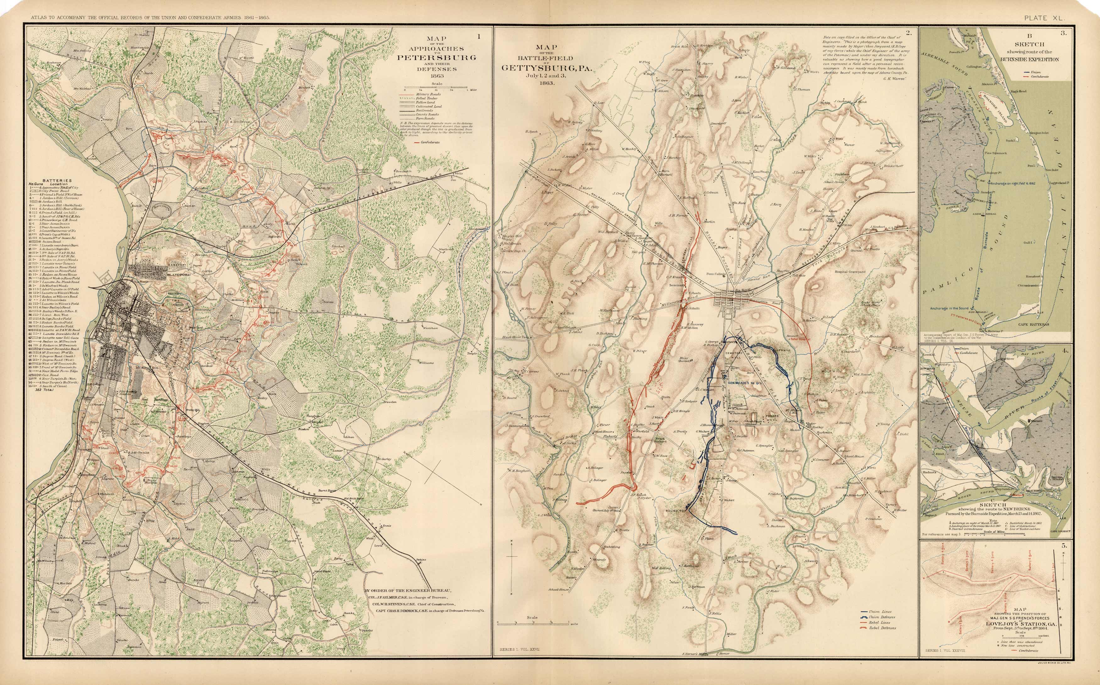 Civil War Atlas; Plate 40; Maps of Petersburg Civil War Atlas; Plate 40; Maps of Petersburg