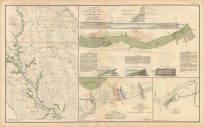 Civil War Atlas; Plate 53; Falls and Dam Red River; Battle Ocean Pond