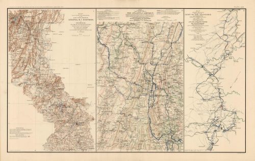 Civil War Atlas; Plate 57; Maps of Route of General Sherman