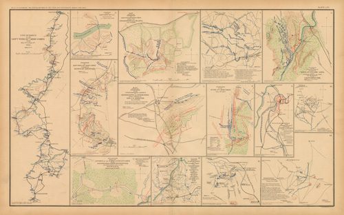 Civil War Atlas; Plate 62; Line of March of Left Wing 16th Army Corps