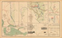 Civil War Atlas; Plate 68; Maps of Fort Burnham and Brady; Battle of Five Forks