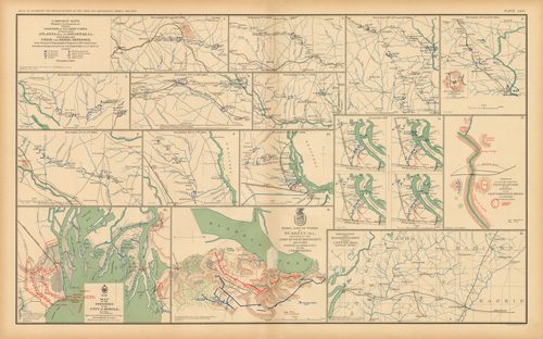 Civil War Atlas; Plate 71; Campaign Maps Position of 20th Army Corps Atlanta