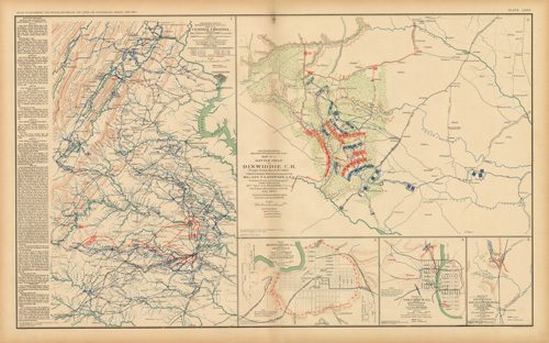 Civil War Atlas; Plate 74; Central Virginia; Dinwiddle C.H.; Montgomery