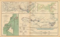 Civil War Atlas; Plate 76; Maps of Cape Fear River and Port of Wilmington; Battle of Rivers Bridge; Army of the Potomac'