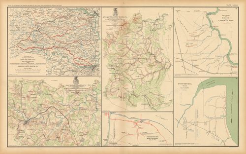 Civil War Atlas; Plate 78; Maps of High Bridge and Farmville