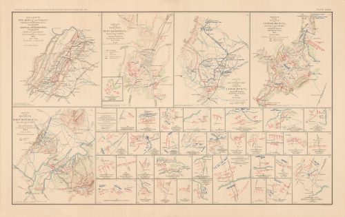 Civil War Atlas; Plate 85; Map of Route Army of the Valley Battle of Winchester Battles of Port Republica