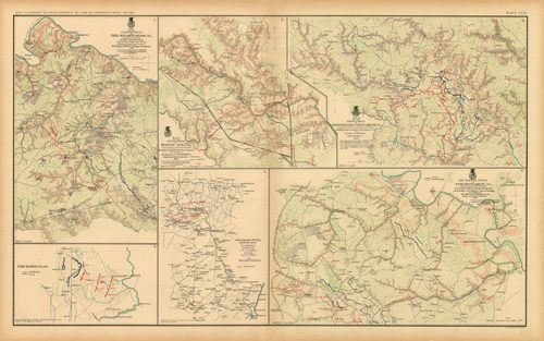 Civil War Atlas; Plate 96; Maps of the Battle-Fields of Wilderness