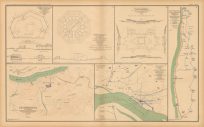 Civil War Atlas: Plate 114; Fort Hanker; Memphis; Fort Pickering; Fort Donelson
