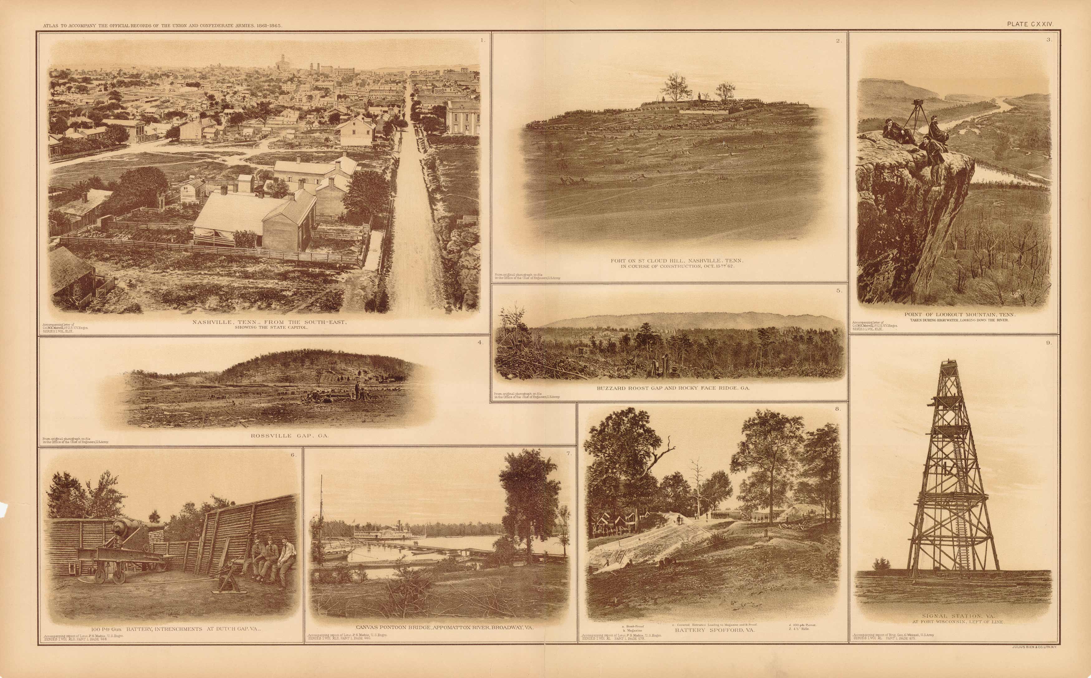 Civil War Atlas: Plate 124; Nashville