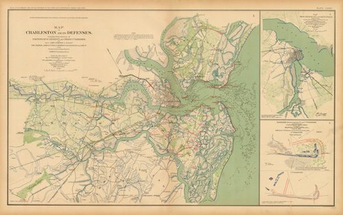 Civil War Atlas: Plate 131; Map of Charleston and its Defenses; New Berne