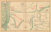 Civil War Atlas: Plate 132; Line of Rebel Works Smiths Island N.C.; Augusta