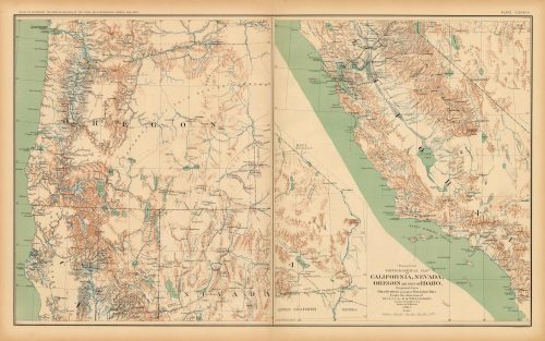 Civil War Atlas: Plate 134; Topographical Map of California