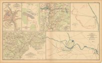 Civil War Atlas: Plate 135; Buckingham and Appomattox; Battle of Cedar Mountain; Chancellorsville; Defenses of Macon; Richmond