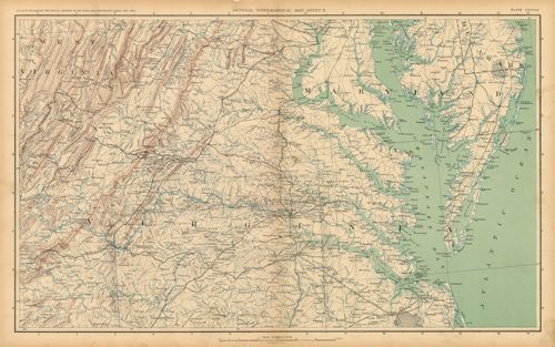 Civil War Atlas; Plate 137; Topographical Map of the Theatre of War; Delaware