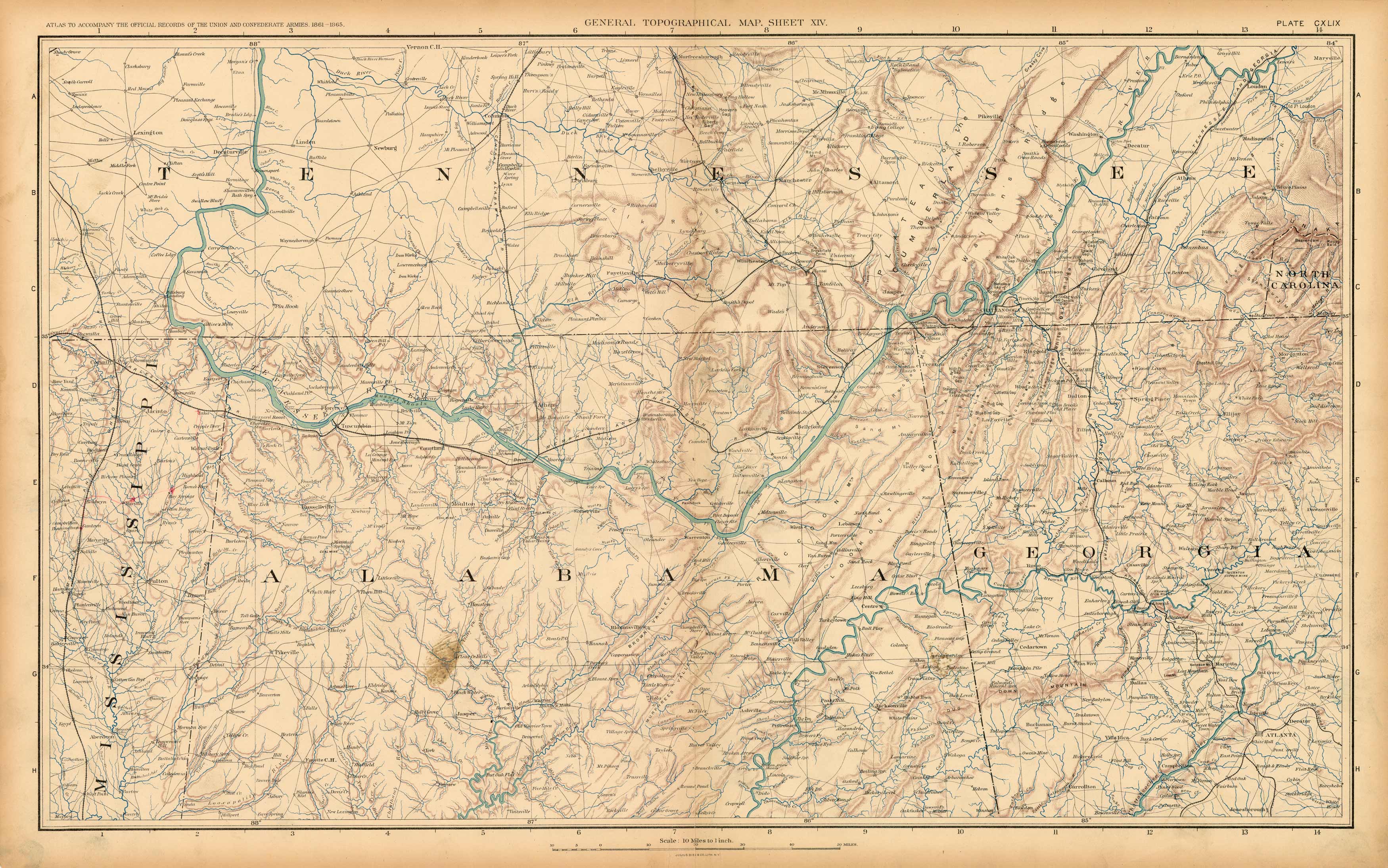 Civil War Atlas: Plate 149; Parts of Tennessee