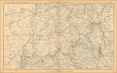 Civil War Atlas; Plate 151; Topographical Map of the Theatre of War; Illinois