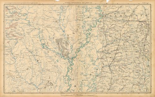 Civil War Atlas; Plate 154; Topographical Map of the Theatre of War; Arkansas