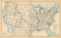 Civil War Atlas; Plate 162; Map of the United States of America Showing the Boundaries of the Union and Confederate Geographical Divisions and Departments