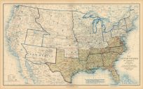 Civil War Atlas; Plate 165; Map of the United States of America Showing the Boundaries of the Union and Confederate Geographical Divisions and Departments