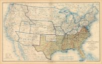 Civil War Atlas; Plate 169; Map of the United States of America Showing the Boundaries of the Union and Confederate Geographical Divisions and Departments