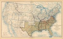 Civil War Atlas; Plate 170; Map of the United States of America Showing the Boundaries of the Union and Confederate Geographical Divisions and Departments