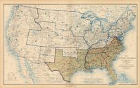 Civil War Atlas; Plate 171; Map of the United States of America Showing the Boundaries of the Union and Confederate Geographical Divisions and Departments