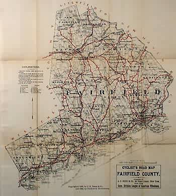 Cyclists Road Map of Fairfield County' - Art Source International