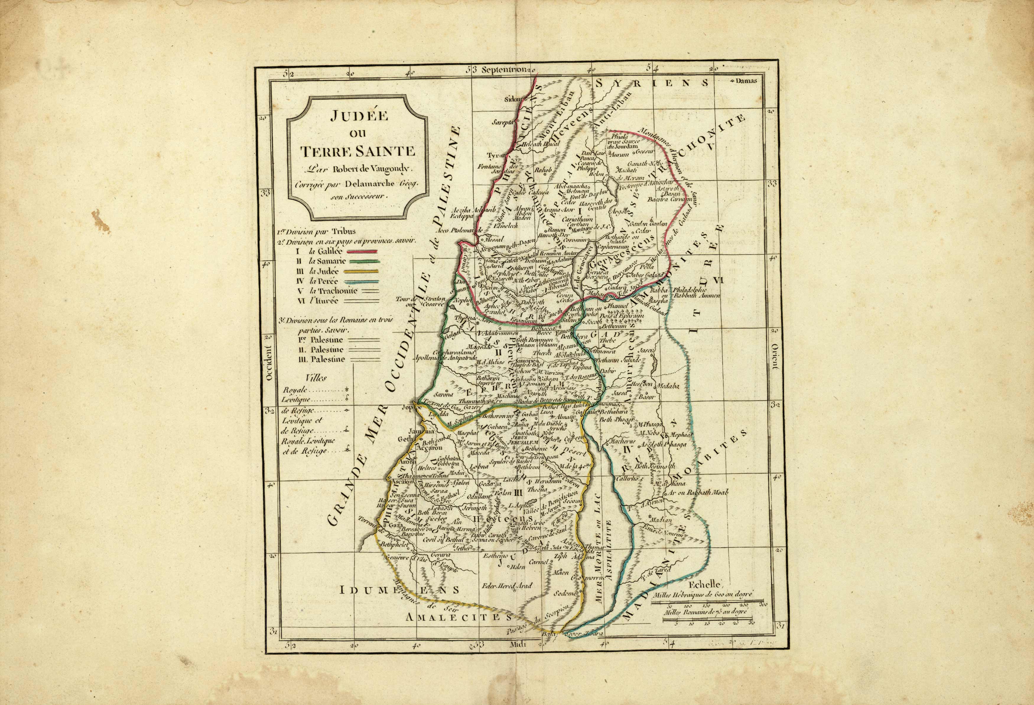 Judee ou Terre Sainte / 2 Division six pays ou provinces (Judea or Holy Land / 2nd Division in 6 countries or provinces) Judee ou Terre Sainte / 2 Division six pays ou provinces (Judea or Holy Land / 2nd Division in 6 countries or provinces)