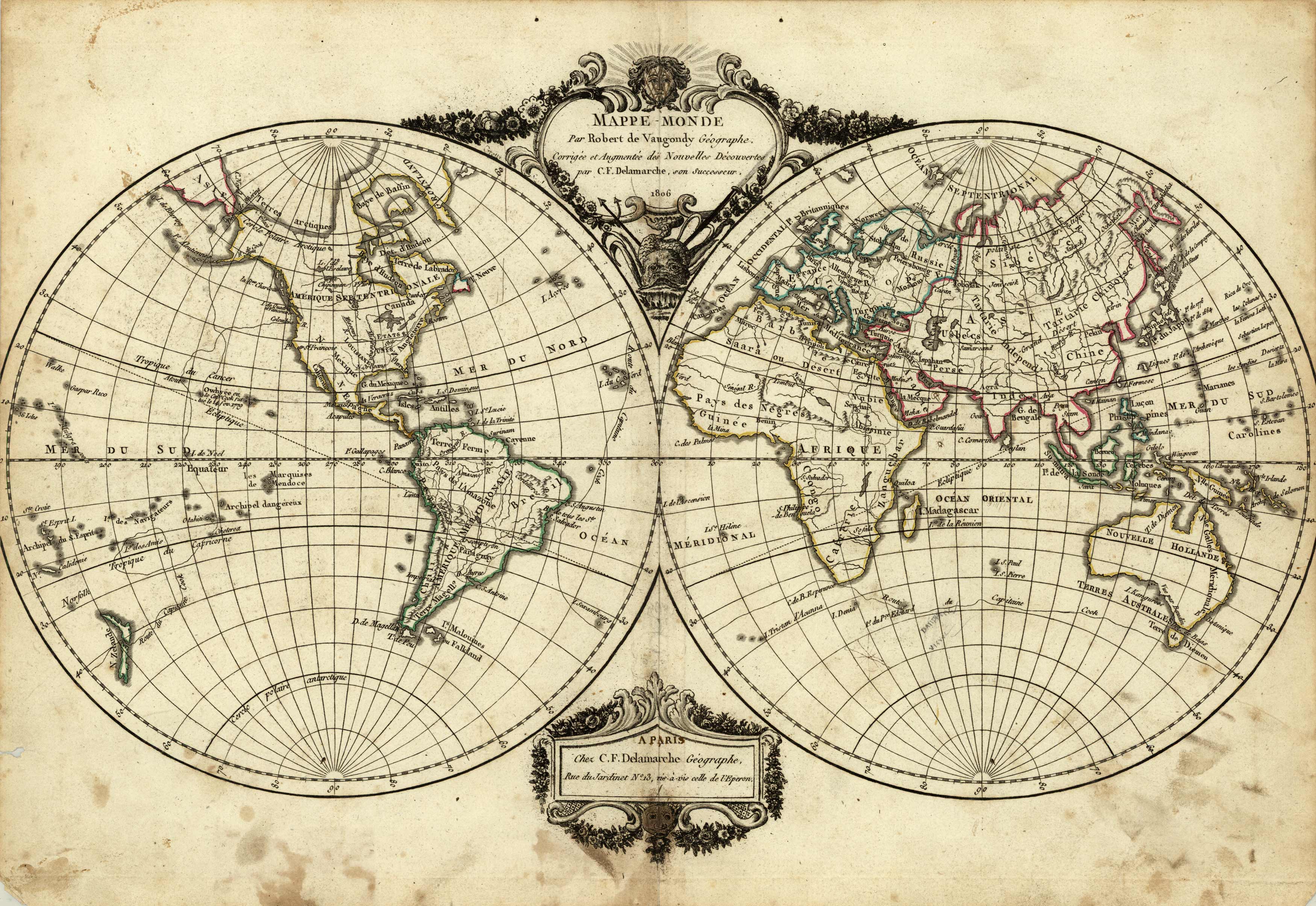 Mappe-Monde (World Map in Hemispheres) Mappe-Monde (World Map in Hemispheres)
