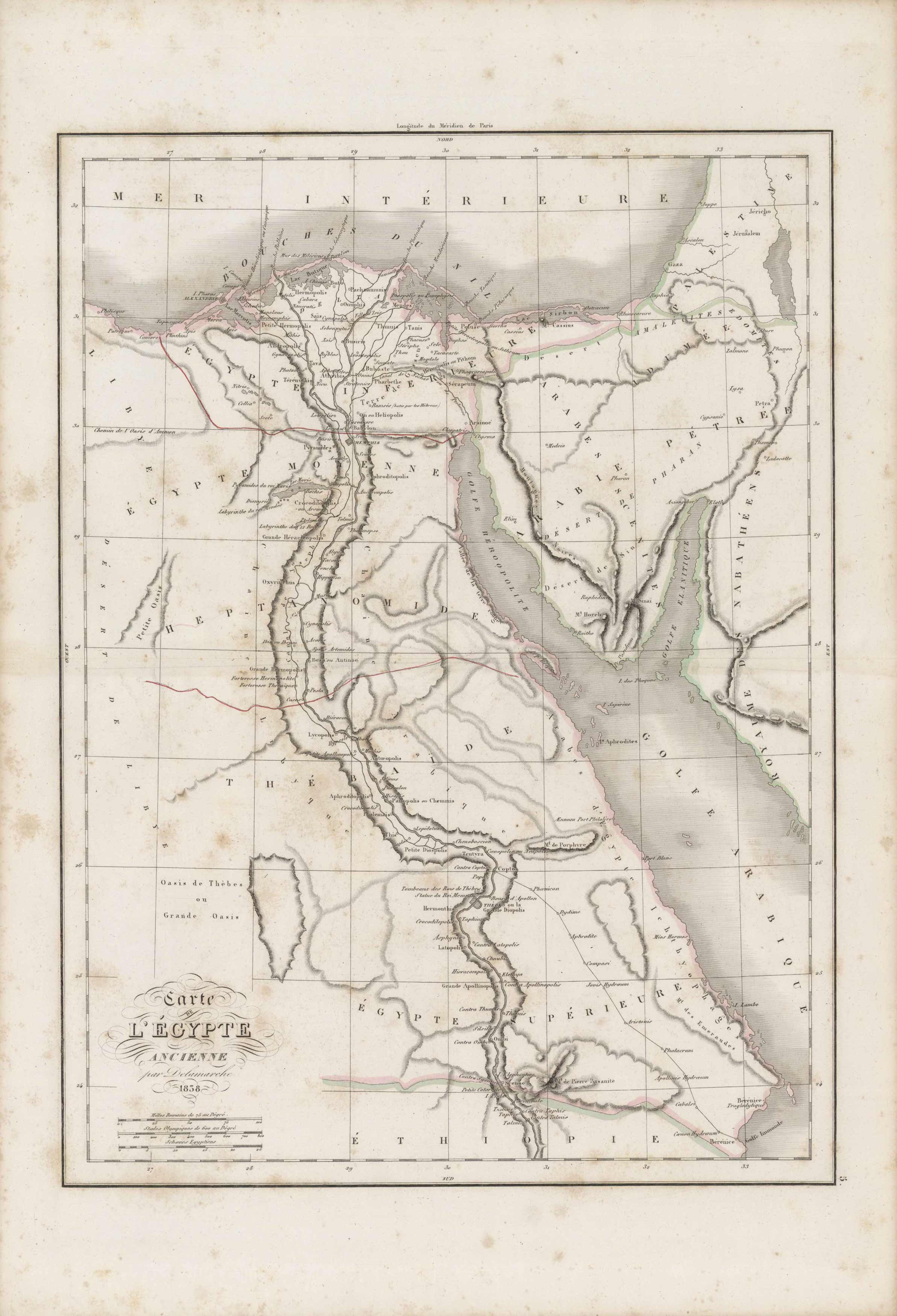 Carte de lEgypte par Delamarche'
