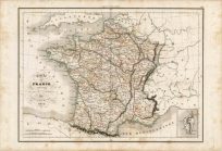 Carte de France divisee en ses 32 Provinces par Delamarche