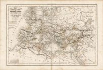 Carte de lEmpire Roman depuis l'Avenement d'Auguste jusqu'a traite de paix entre L'Empereur Diocletian et le Roi Sassanide Narses par Delamarche'