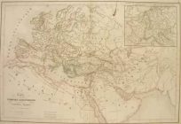 Carte de L`Empire Carlovingien et des Empires Arabes (Carlovingien empire)