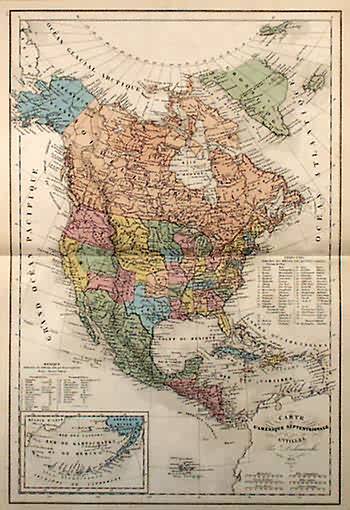 Carte de LAmerique Septentrionale et des Antilles'
