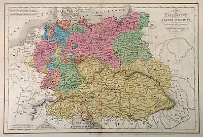 Carte de LAllemagne comprenant L'Empire D'Autriche Le Royaume de Prusse' Carte de LAllemagne comprenant L'Empire D'Autriche Le Royaume de Prusse'