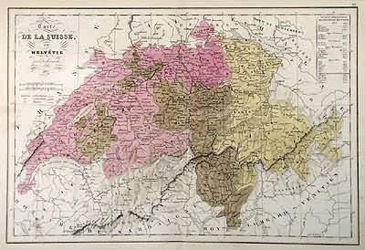 Carte de la Suisse ou Helevetie (SWITZERLAND) Carte de la Suisse ou Helevetie (SWITZERLAND)