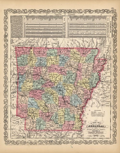 A New Map of Arkansas with its Counties