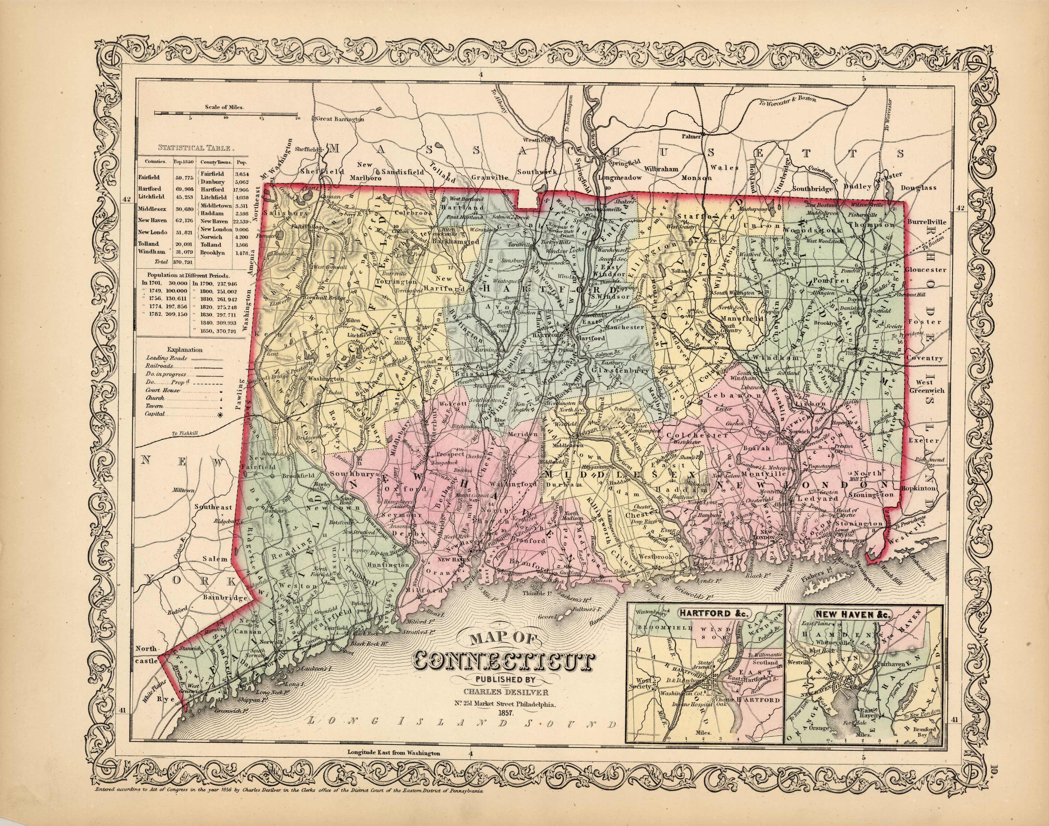 Map of Connecticut