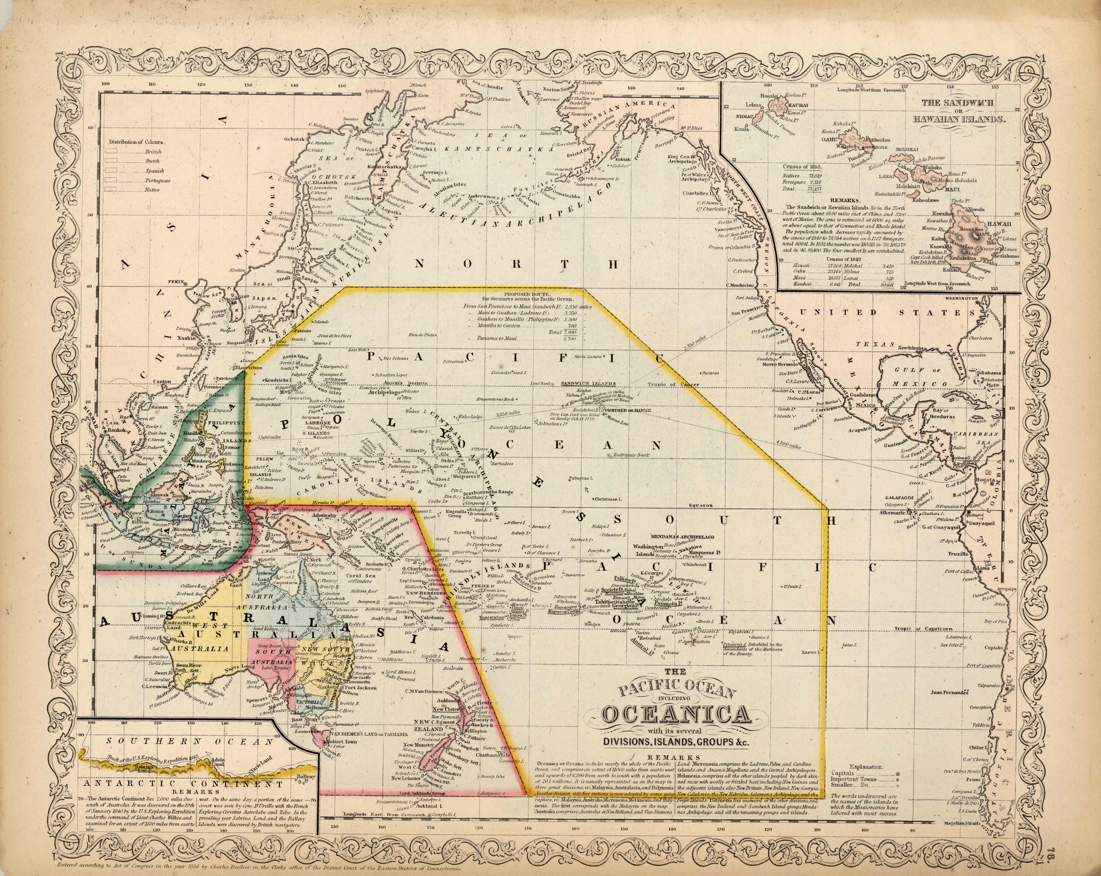 The Pacific Ocean including Oceanica with its several Divisions