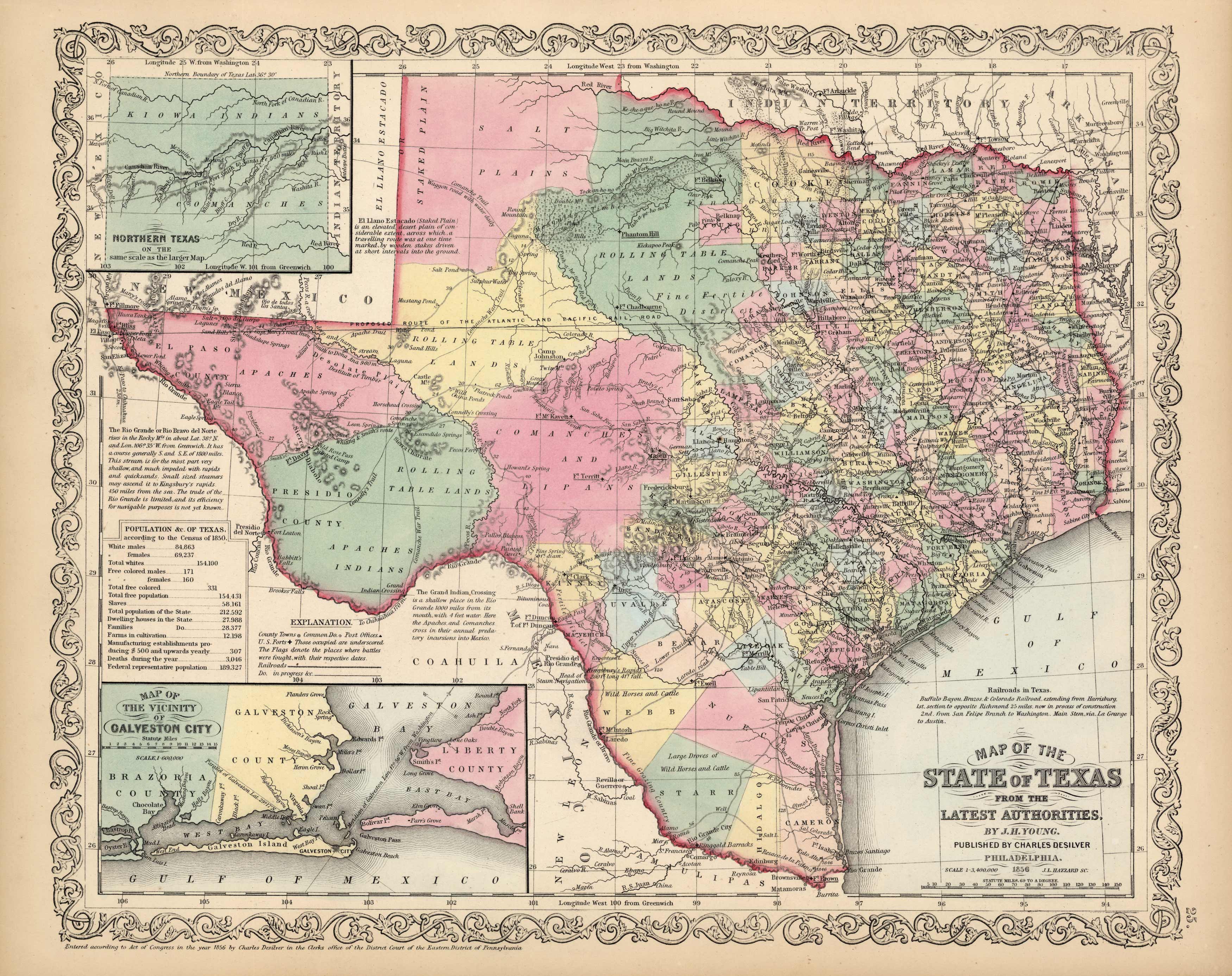 Map of the State of Texas from the Latest Authorities