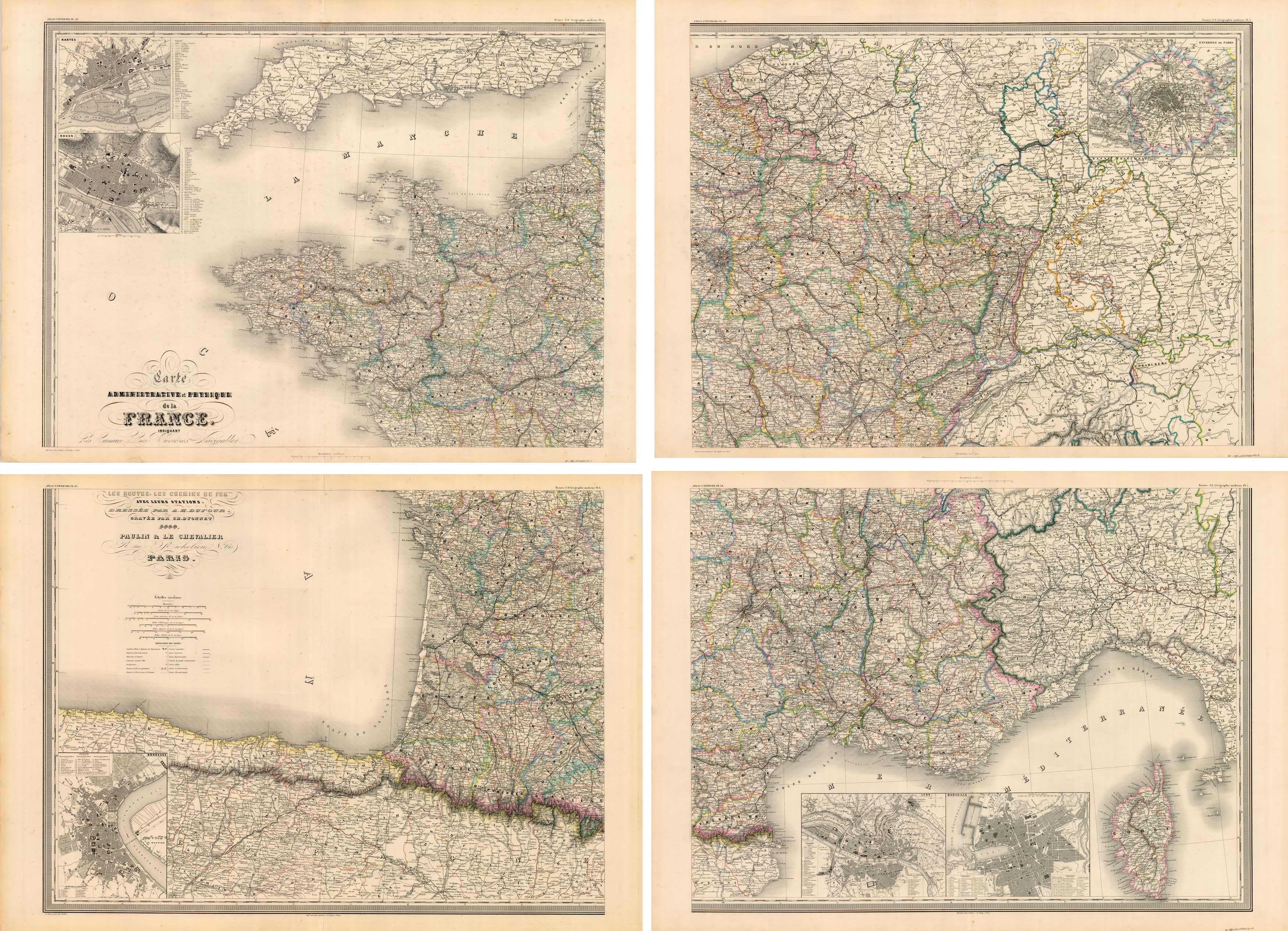 Administrative et Physique de la France Indiquant Administrative et Physique de la France Indiquant