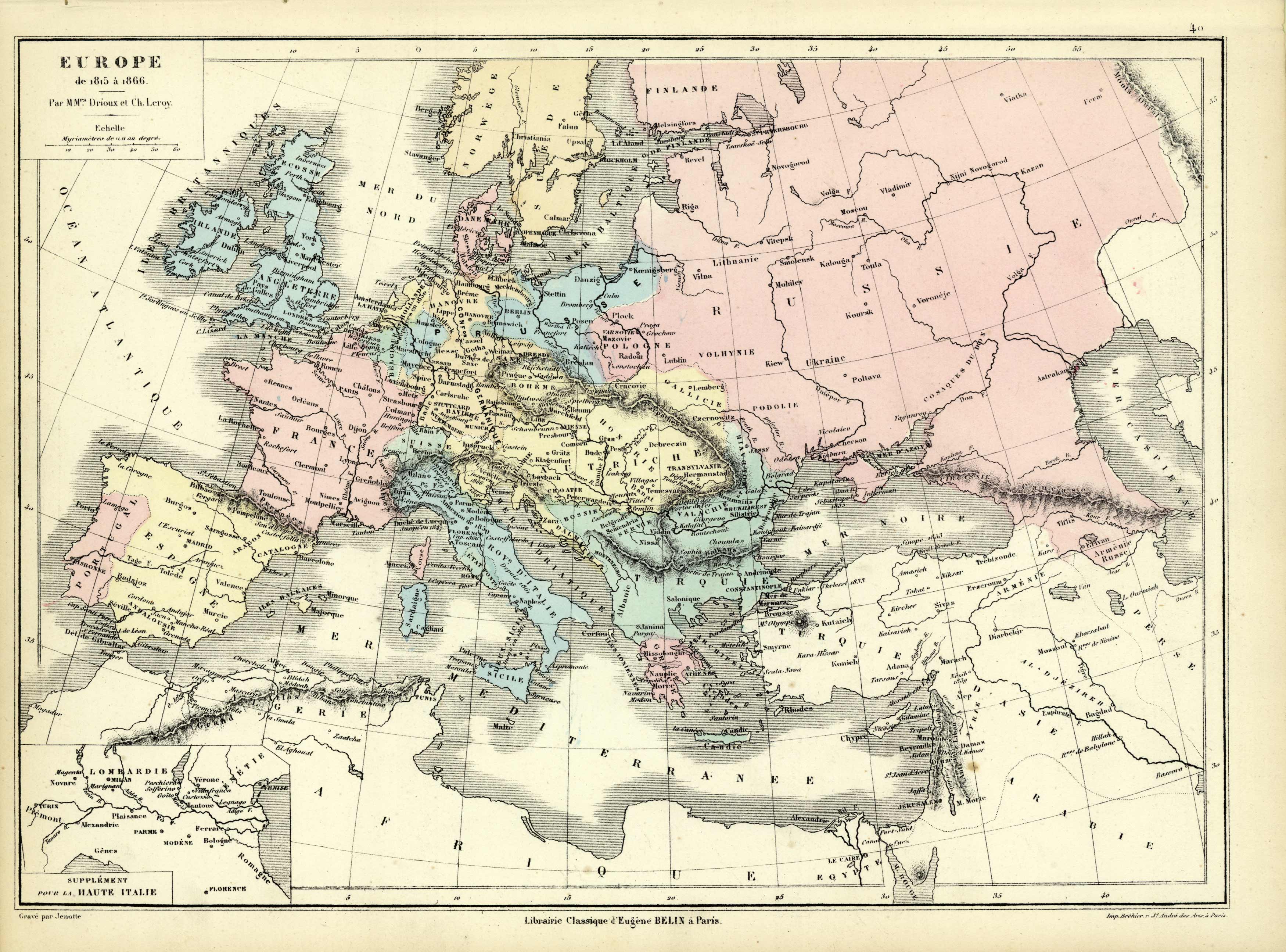 Europede 1815 a 1866 (Europe of 1815 to 1866)