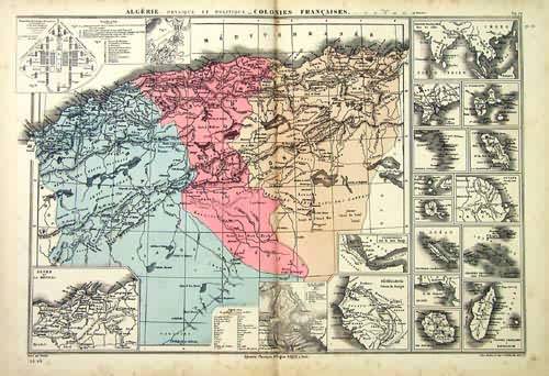 Algerie Physique et Politique Colonies Francaises (Algeria Physical and Political French Colonies)