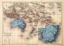 Carte Physique et Politique de LOceanie (Physical and Political chart of the Ocean)'
