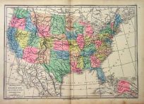 Carte Physique et Politique des Etats - Unis (Physical and Political chart of the Uniuted States of America)